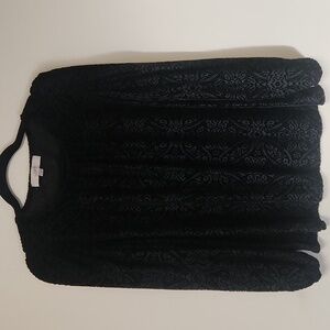 LOFT Elegant Black Patterned Blouse